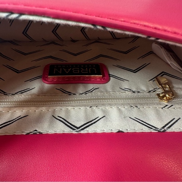 NEW URBAN EXPRESSIONS MONIQUE HOT PINK TOP HANDLE BAG - Picture 3 of 4